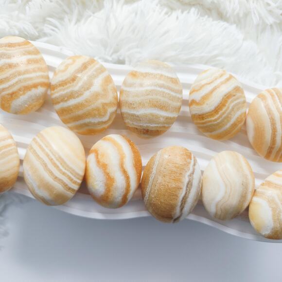 You Choose Orange Calcite Palm Stone - Picture 5 of 10